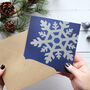 Silver Foil Christmas Card Pack Of Six, thumbnail 7 of 7