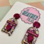 Jukebox Glitter Resin Earrings, thumbnail 2 of 4