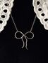 Sterling Silver Ribbon Necklace, thumbnail 1 of 4