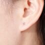 Tiny Star 925 Sterling Silver Stud Earrings, Dainty, Minimalistic, thumbnail 3 of 9