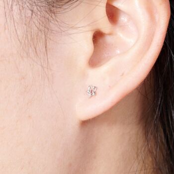 Tiny Star 925 Sterling Silver Stud Earrings, Dainty, Minimalistic, 3 of 9