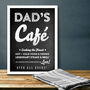 Mum's Or Dad's Kitchen 'Café' Chalkboard Print, thumbnail 2 of 4