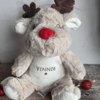 Personalised Plush Christmas Reindeer, 2 of 2