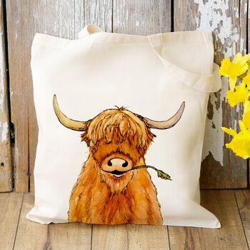 Bright Highland Cow Tote Bag, 2 of 2
