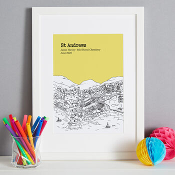 Personalised St Andrews Graduation Gift Print, 2 of 11