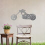 Chopper Motorcycle Metal Wall Art Gift For Garden Decor Enthusiasts, thumbnail 7 of 10