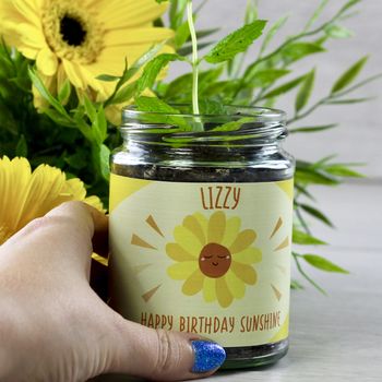 Personalised Happy Sunflower Jar Grow Kit, 8 of 10