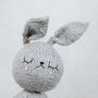 Lenny The Hand Knitted Grey Bunny, thumbnail 4 of 8
