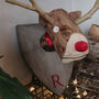 Festive Wooden Reindeer Head, thumbnail 4 of 4