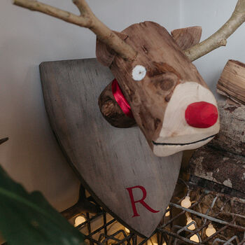 Festive Wooden Reindeer Head, 4 of 4