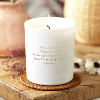 Personalised Engagement Gift For Couple Keepsake Candle, 2 of 12