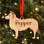 Personalised Border Collie Dog Wooden Xmas Decoration, thumbnail 5 of 7