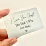 Personalised Aluminium 'I Love You Most' Keepsake Card, thumbnail 1 of 3