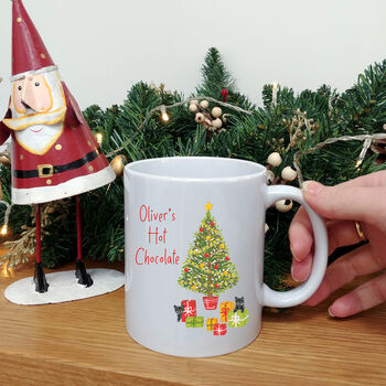 Personalised Cat Christmas Mug, 3 of 4