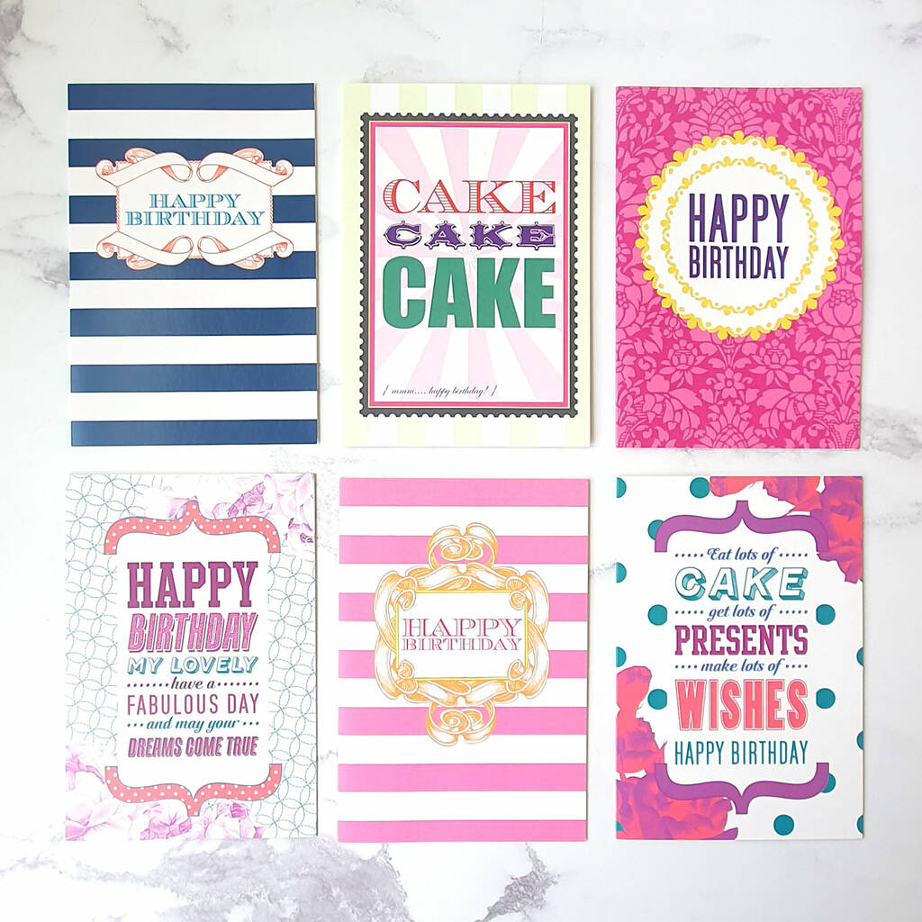 Pack Of 12 Assorted Birthday Cards By Dimitria Jordan ...