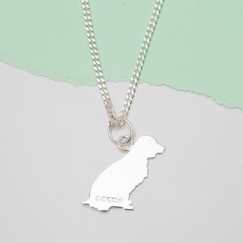 Hallmarked Silver Spaniel Dog Necklace, 2 of 4