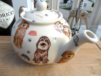 Two Cup Teapot In Cockerpoo Design, 10 of 12