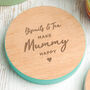 Personalised 'Biscuits And Tea' Colour Edge Coaster, thumbnail 1 of 6