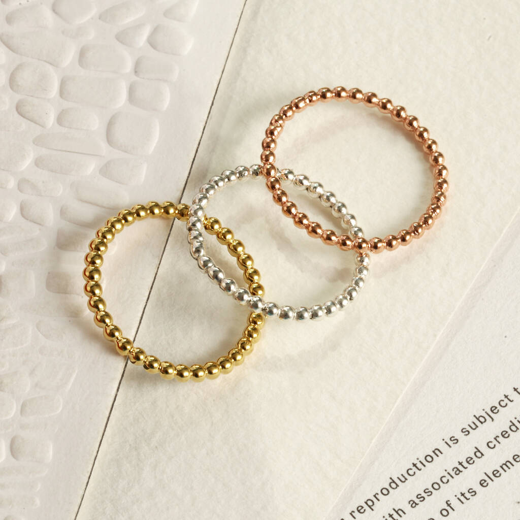 Bobble Ring In Silver, 18k Rose Gold Or Gold Plated By Holly Blake