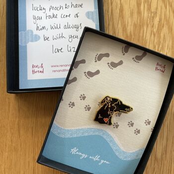 Irish Terrier Gold Plated Enamel Pin Badge, 4 of 5