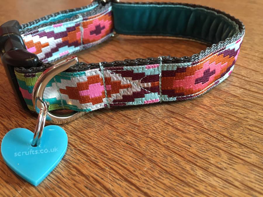 Nevada Velvet Lined Handmade Dog Collar