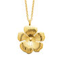 Flower Necklace In Golden Stainless Steel, thumbnail 2 of 4