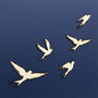 Swallows Flying Framed Woodcut Picture, thumbnail 2 of 5