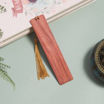 Personalized Wooden Bookmark Gift For Book Lovers, 3 of 10