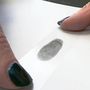 Inked Monogram Square Fingerprint Cufflinks, thumbnail 11 of 12