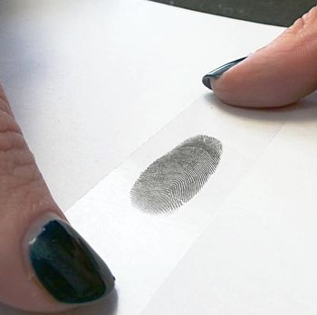 Inked Monogram Square Fingerprint Cufflinks, 11 of 12