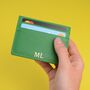 Personalised Monogrammed Leather Credit Card Holder Wallet, thumbnail 6 of 8