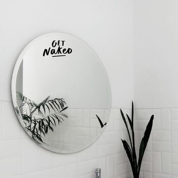 Get Naked Mirror Decal Bathroom Decor, 2 of 3