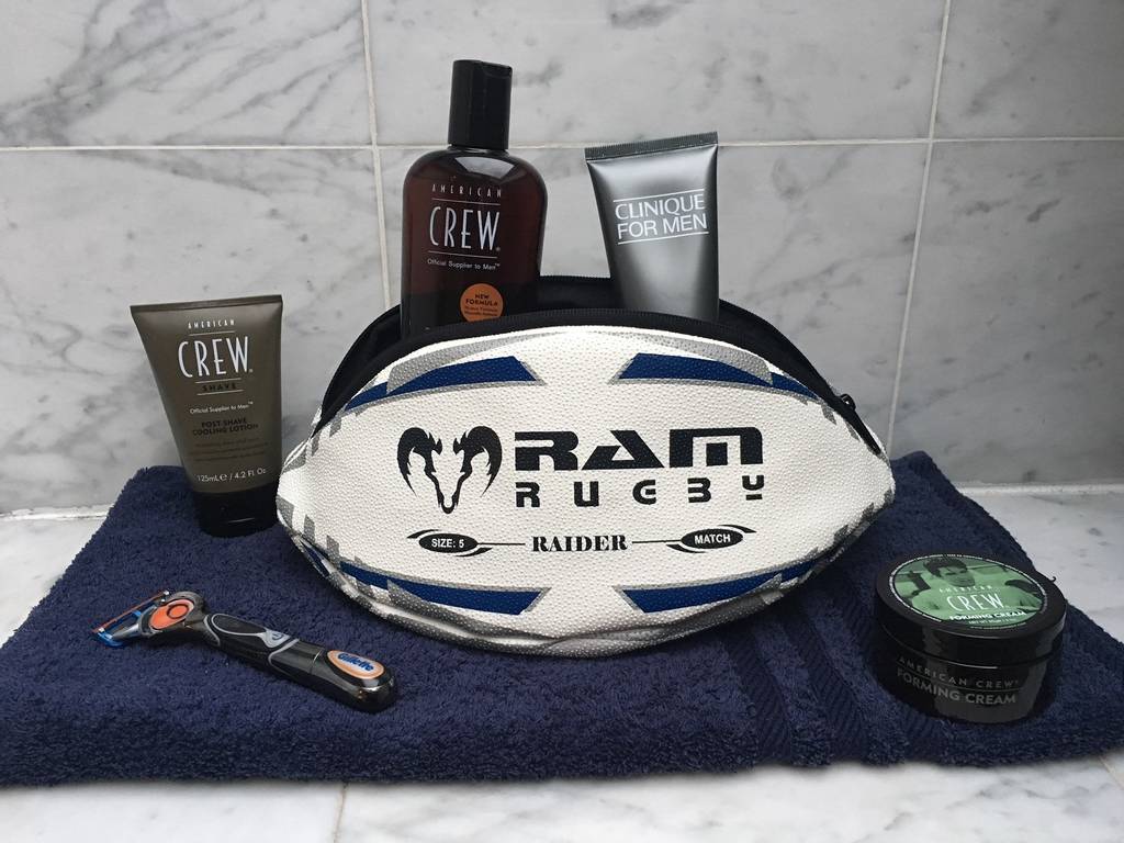Rugby Ball Wash Bag Real Rugby Ball Material By Uber Games