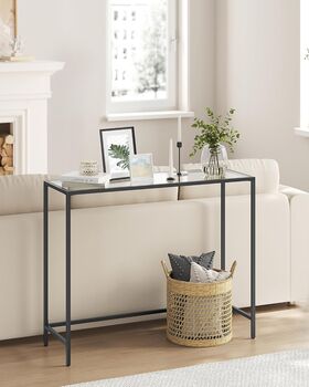 Modern Tempered Glass Console Table, 6 of 9