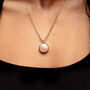 Diamond Round Urn Necklace 18 K Rose Gold Plated Silver, thumbnail 2 of 10