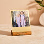 Personalised Brass And Wood Desk Photo Block, thumbnail 4 of 7