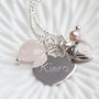 Personalised Sterling Silver And Vintage Rose Necklace, thumbnail 1 of 6