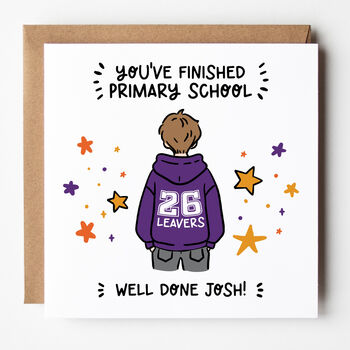 Customisable 2026 School Leavers Card For Boys, 8 of 8