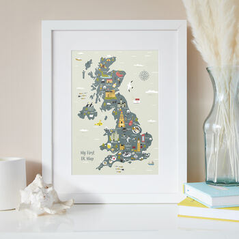 My First UK Map Personalised Print, 5 of 8