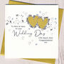 Personalised Floral Hearts Wedding Card, thumbnail 4 of 4