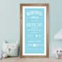 Personalised New Baby Boy Birth Print, thumbnail 2 of 5