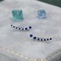 Sterling Silver Sapphire Blue Cz Ear Crawler Earrings, thumbnail 1 of 10