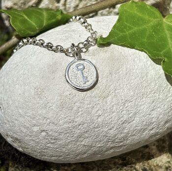 Key Charm Sterling Silver Necklace, 2 of 3