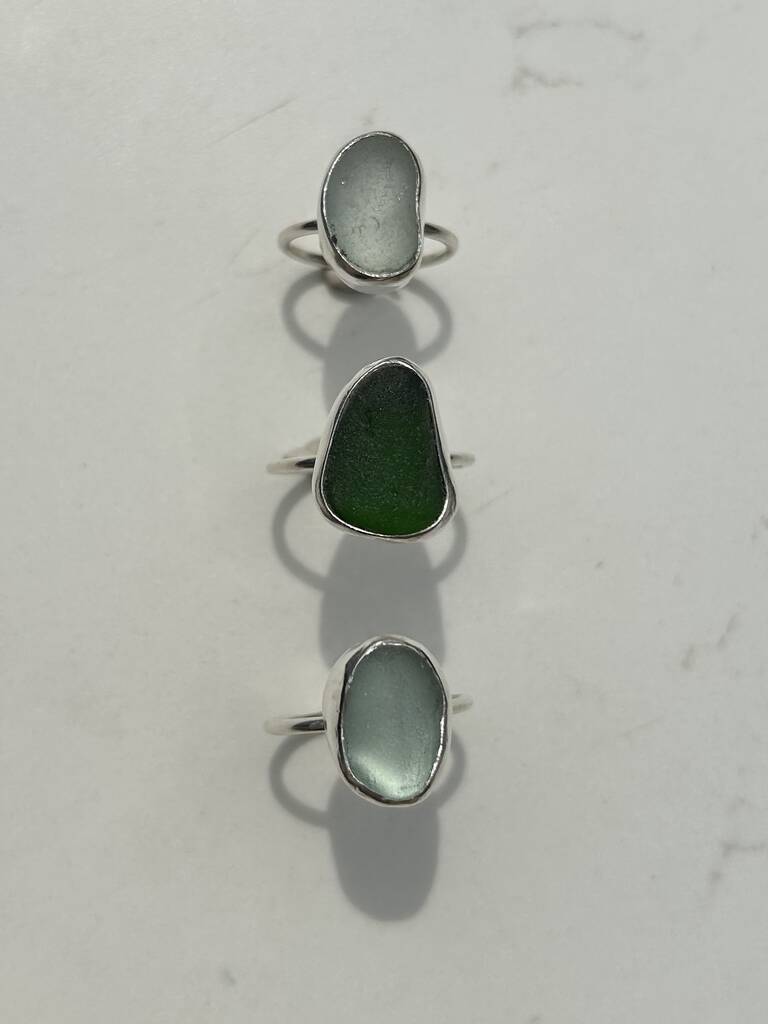 Statement Sea Glass Ring, 1 of 12