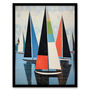 The Yacht Race Sail Boats At Sea Blue Wall Art Print, thumbnail 5 of 6
