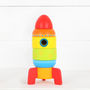 Wooden Stacking Rocket Toy With Personalised Bag, thumbnail 3 of 3