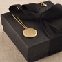 Solid 9ct Gold Beaten Disc Necklace, thumbnail 2 of 5