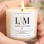 Engagement Candle Personalised Initials Wedding Gift, thumbnail 6 of 9