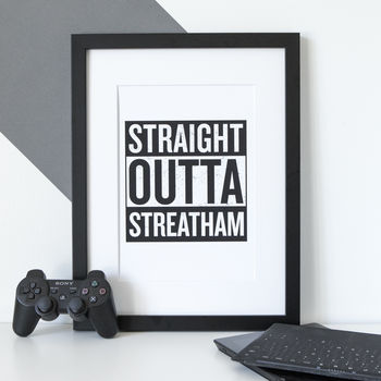 Personalised 'Straight Outta Compton' Hometown Print, 2 of 9
