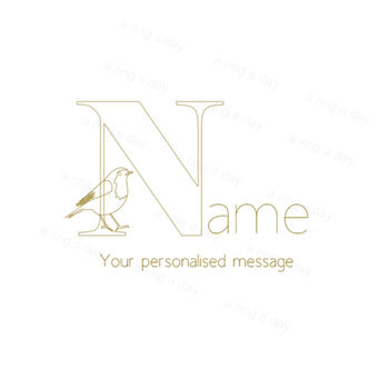 Personalised Robin Name Father's Day Gold Foil Card, 3 of 12